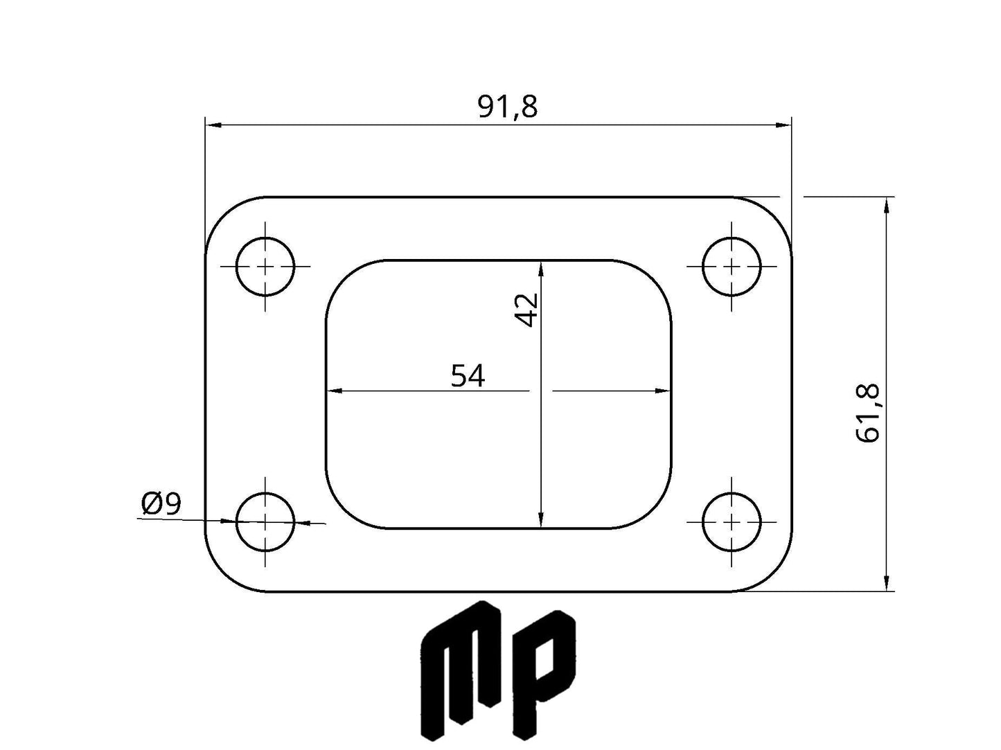 2 Pack T2 T25 T28 GT25 GT28 Turbo Exhaust Inlet Manifold Gasket For T2 Flange